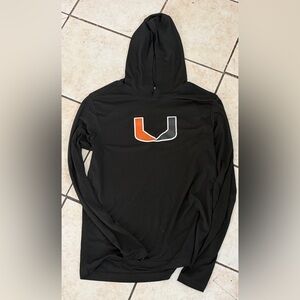 Miami Hurricanes Athletic Hooded Pullover Mens Sz Small